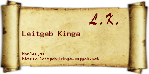Leitgeb Kinga névjegykártya