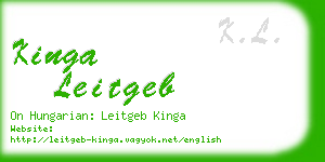 kinga leitgeb business card